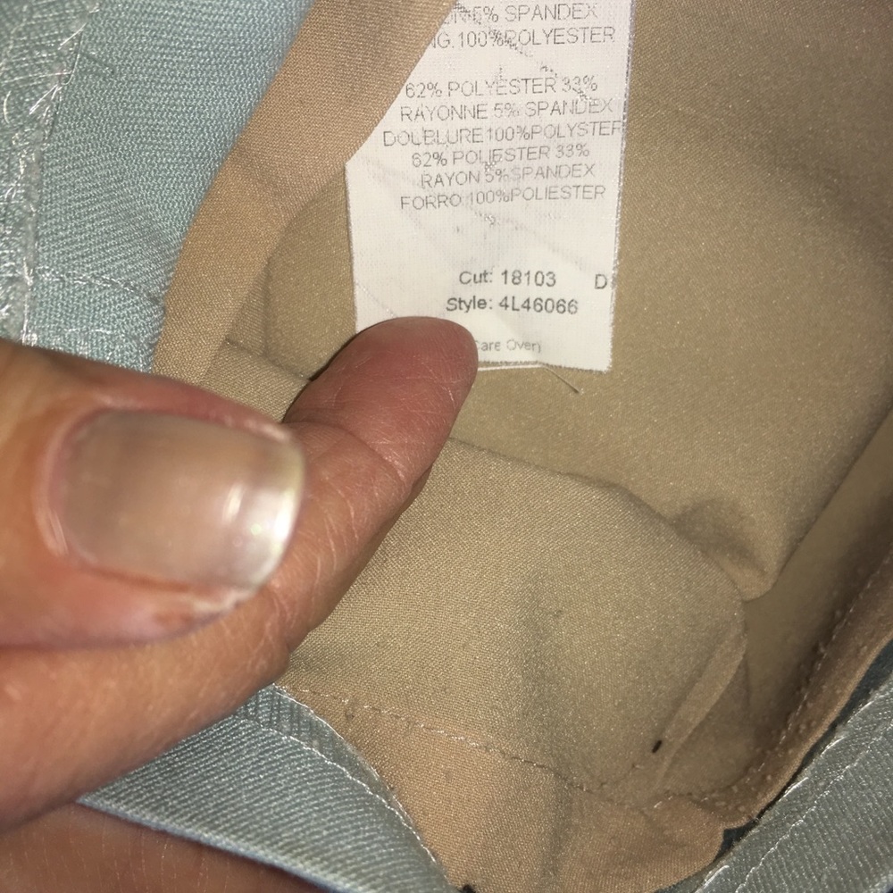 Karen Kane Light Aqua Slacks - Picture 7 of 7